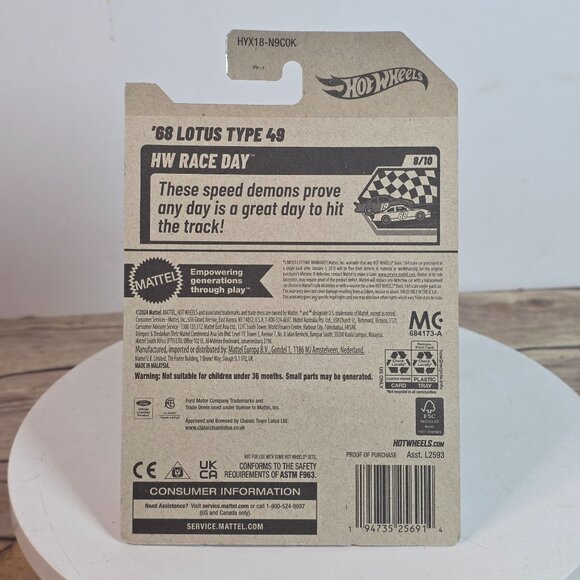 Hot Wheels Die-Cast Car Collection: 68 Lotus Type 49 Dimachinni Veloce & Aston M - Picture 3 of 16